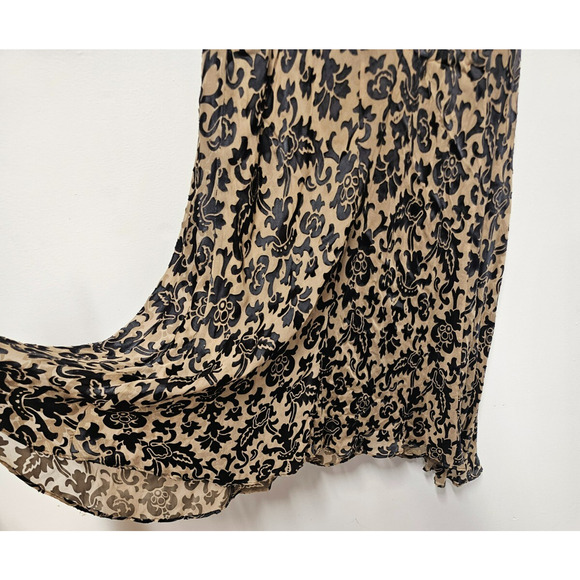 Vtg 2pc Midi Dress 10 Romantic Fairy Grunge Whimsygoth Cowl Neck Burnout Flaw - Picture 14 of 16